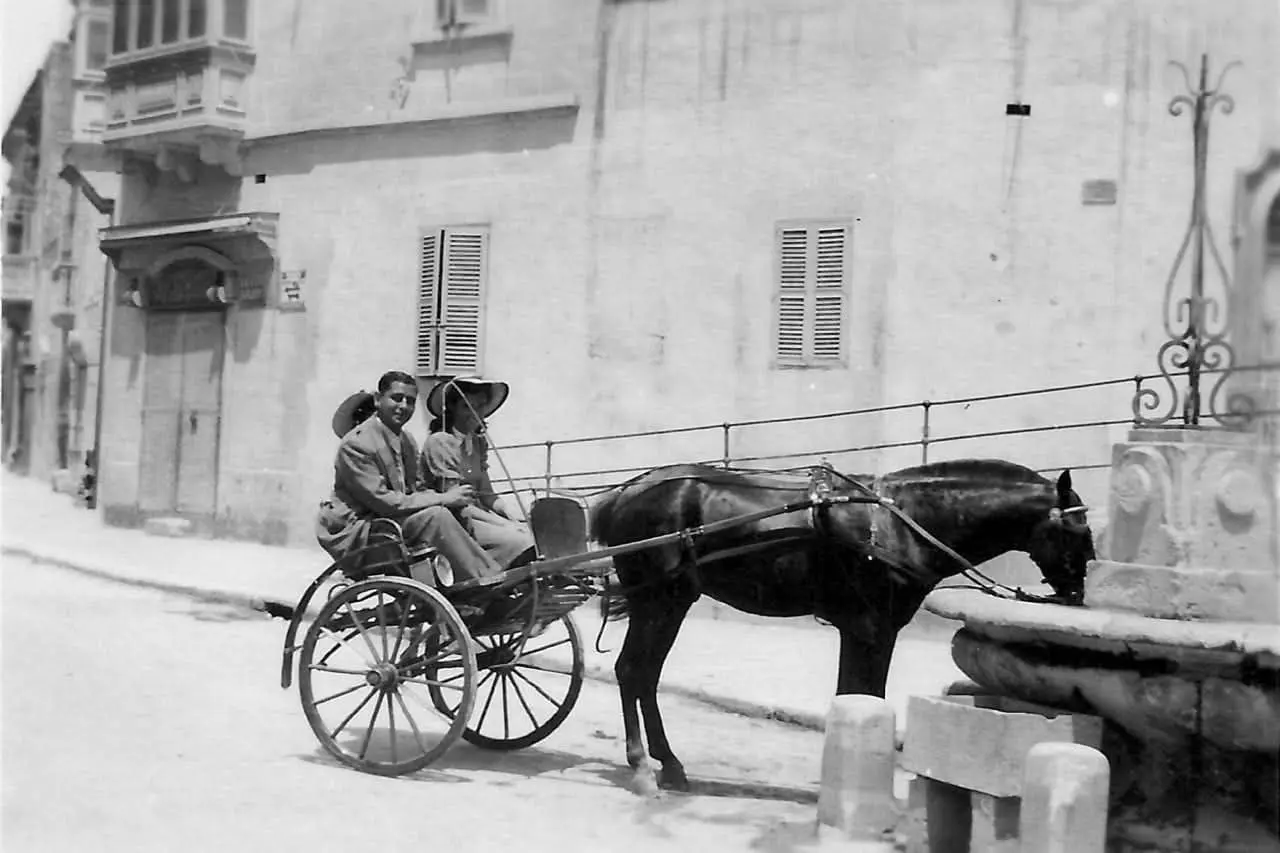 Couple on Horse and Cart
